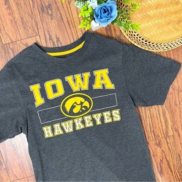 University Iowa Hawkeye Grey Unisex Herkey Short Sleeve Crewneck T-Shirt Small - Picture 9 of 14
